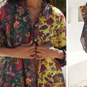 3X Anthropologie Buttondown Blouse